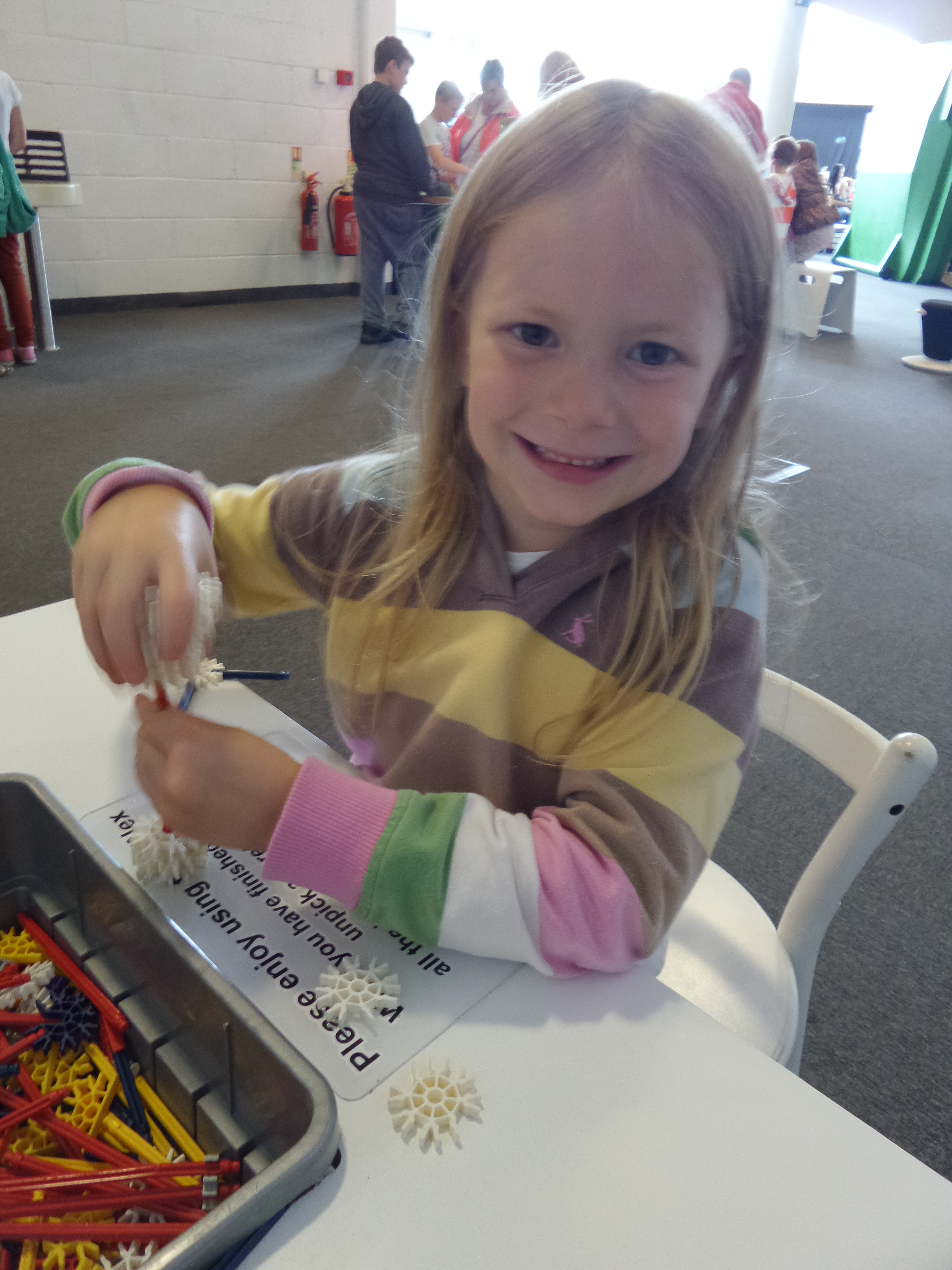 lois doing a science activity
