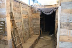 the replica war trench at the Soldiers Of Oxfordshire Museum