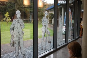 soldiers on the windows