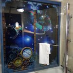 space themed shower/bath