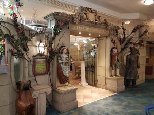 The entrance to the Secret Garden restaurant in the Alton Towers Hotel