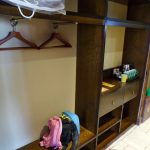 storage and hanging rail in legoland hotel room
