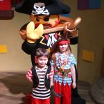 kids with lego pirate character at legoland hotel