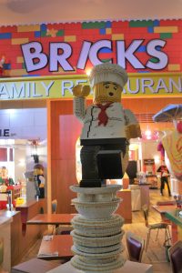 entrance to the Bricks restaurant at the Legoland Hotel