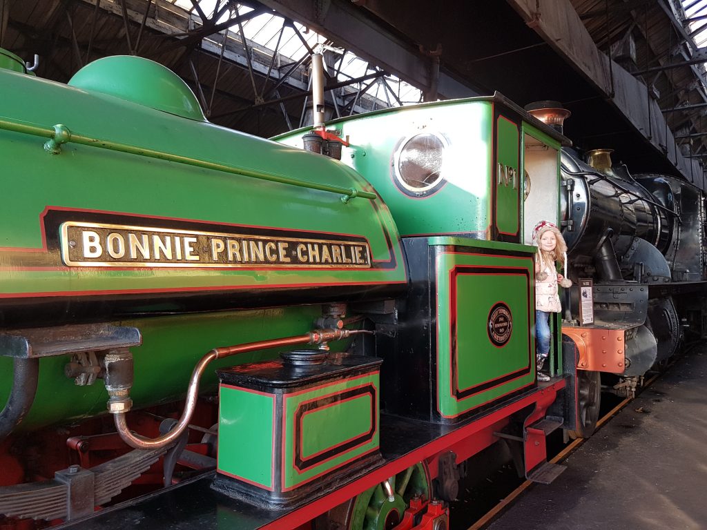 green steam train