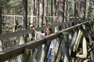 lily standing on tree top trail at moors valley