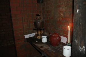 kitchen area in the bunker