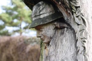 Gardener sculpture at Hughendon Manor gardens