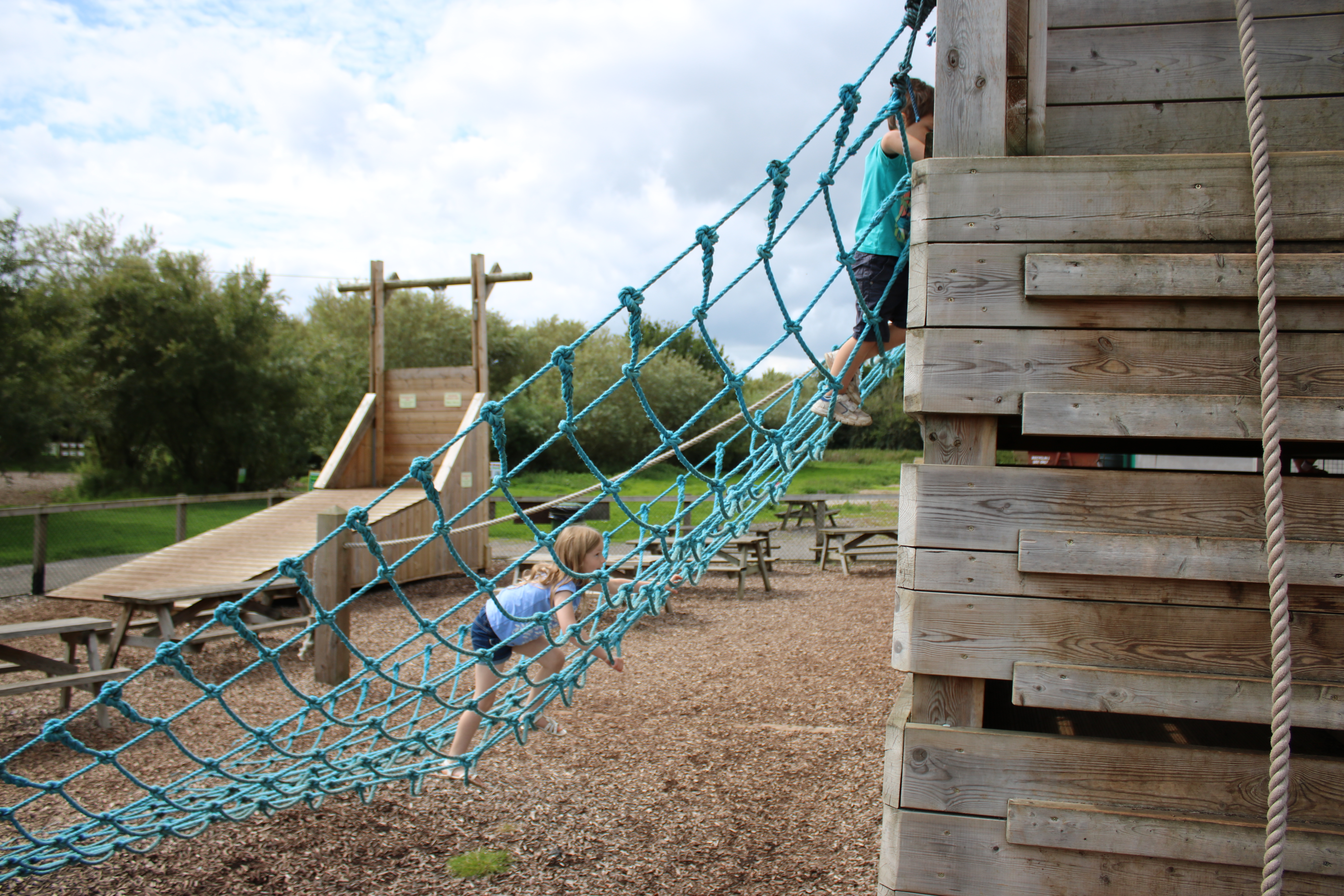 Rope cargo net at Roves Farm park