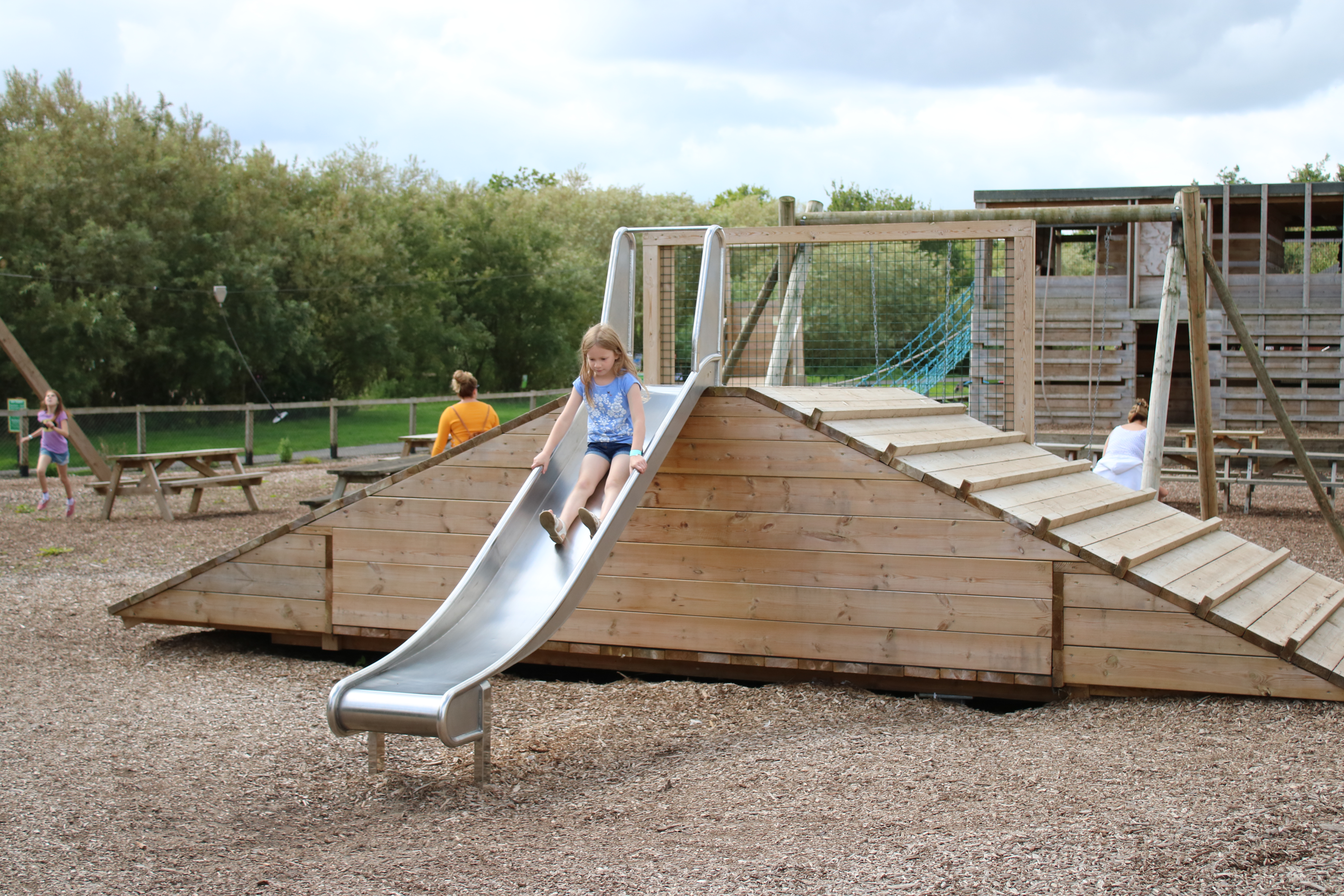 Outdoor slide at Roves Farm park