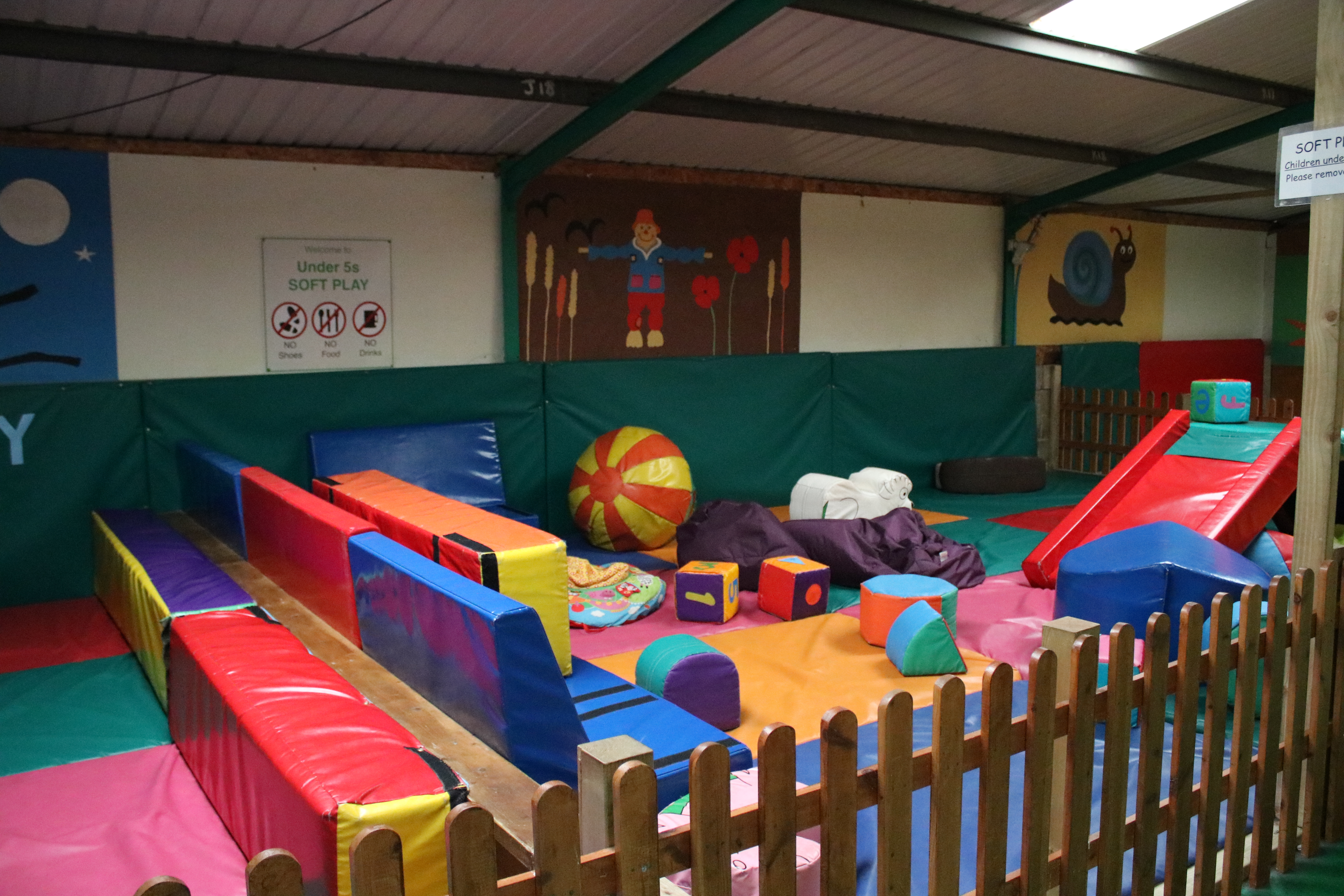 Soft play barn at Roves Farm