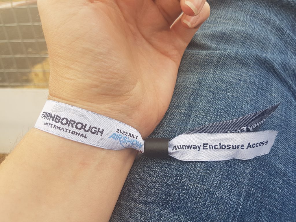 Farnborough airshow wristband