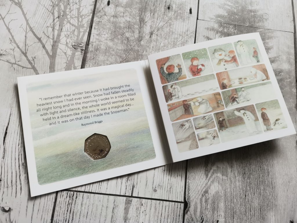 The Snowman Royal Mint collectors coin inside presentation docket