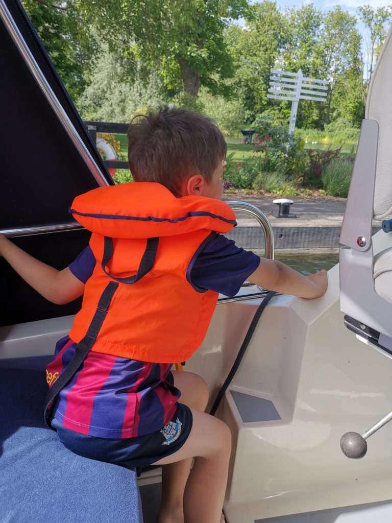 Cody on the boat