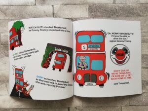 Open page in book Granny Franny's Big Red Bus