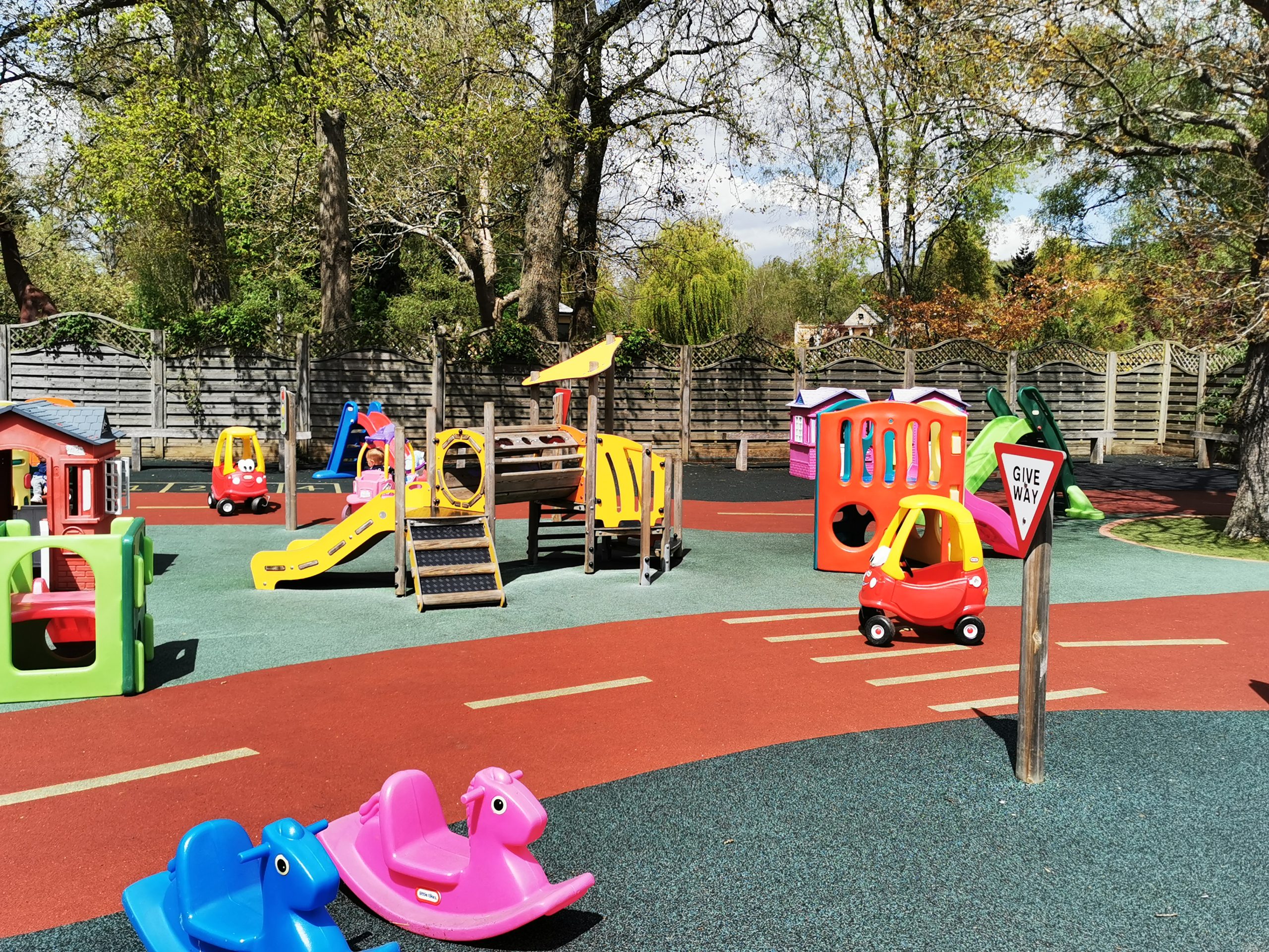 Little Tikes play ground with road layout on floor