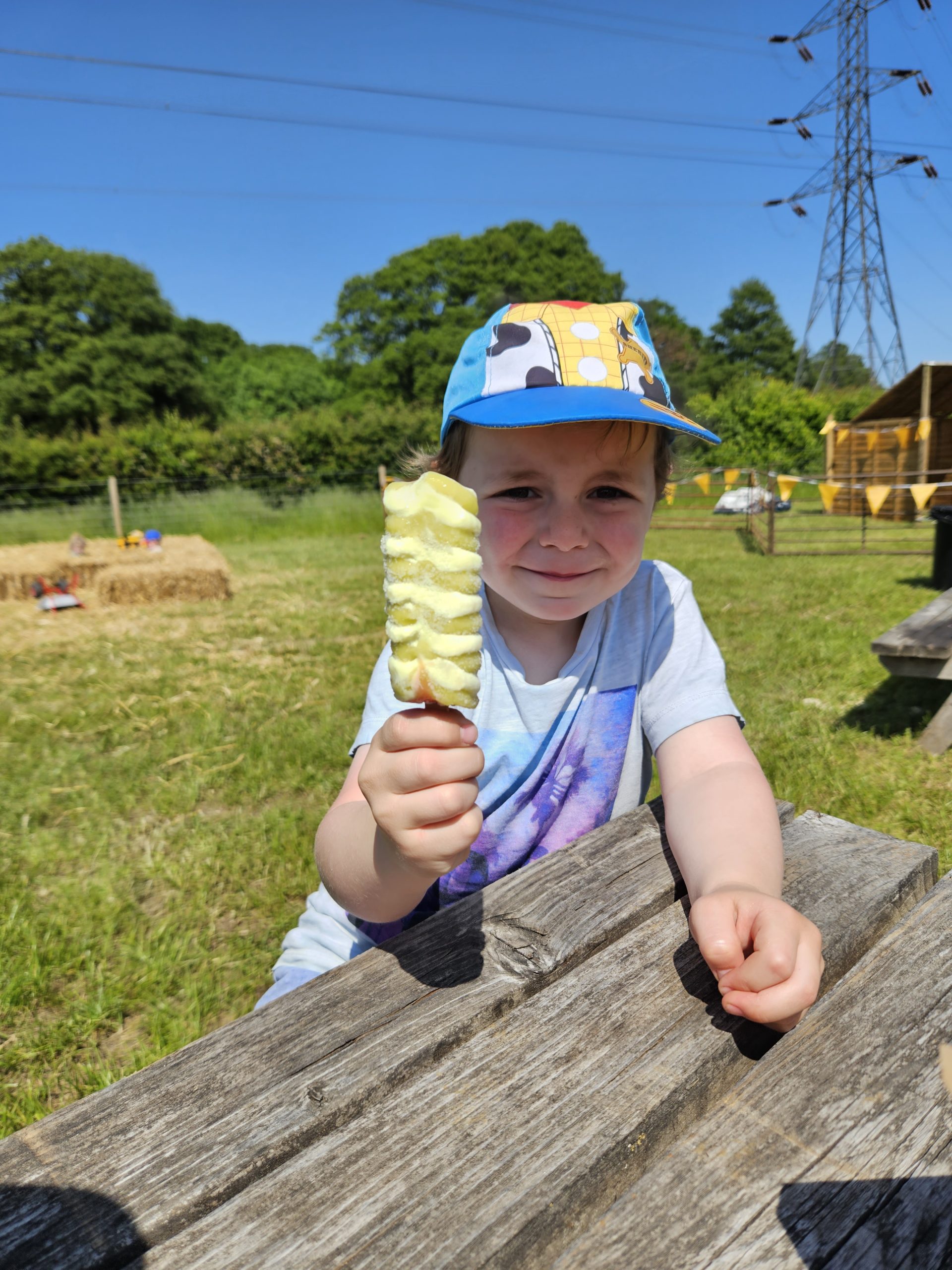 child holding twister ice cream