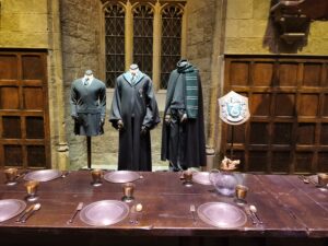 School uniforms on display in Great Hall