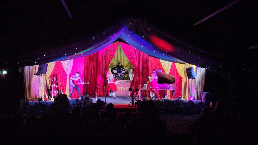 Music show in tent