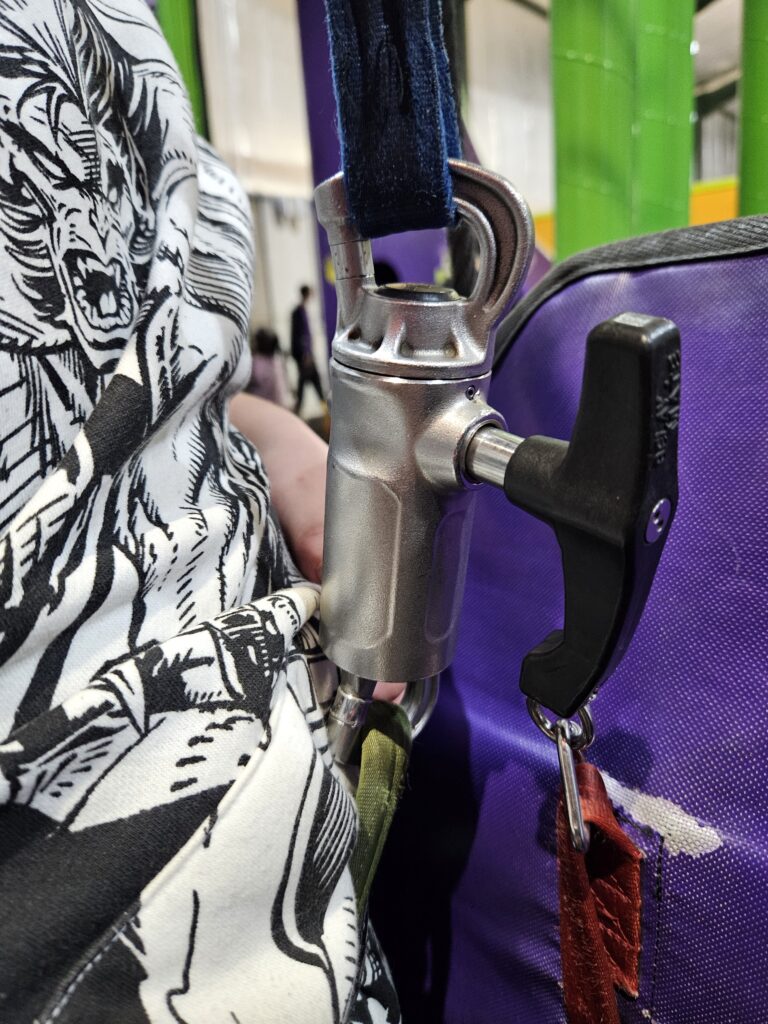Buddy belay system at clip n climb